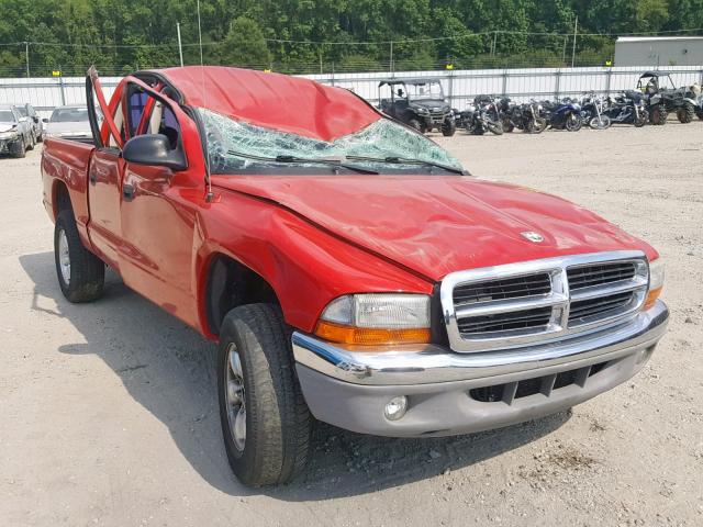 1D7HG48N74S586847 - 2004 DODGE DAKOTA QUA RED photo 1