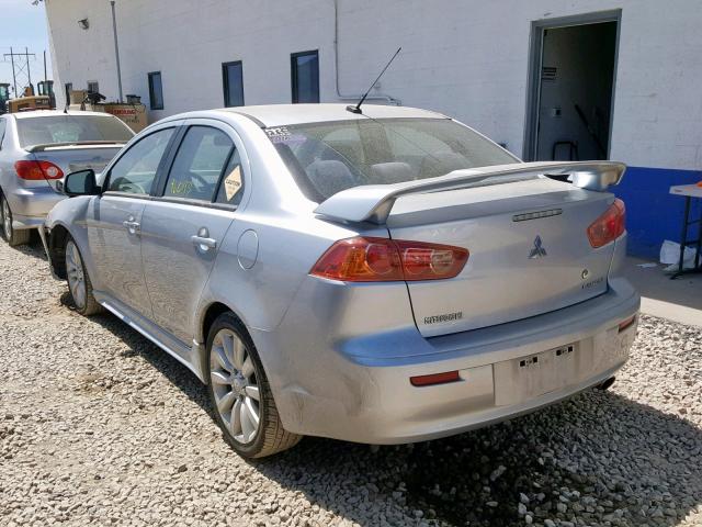 JA3AU86W79U011438 - 2009 MITSUBISHI LANCER GTS SILVER photo 3