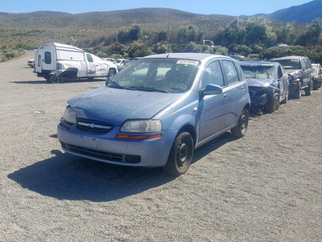 KL1TD66616B543491 - 2006 CHEVROLET AVEO BASE Mavi foto 2