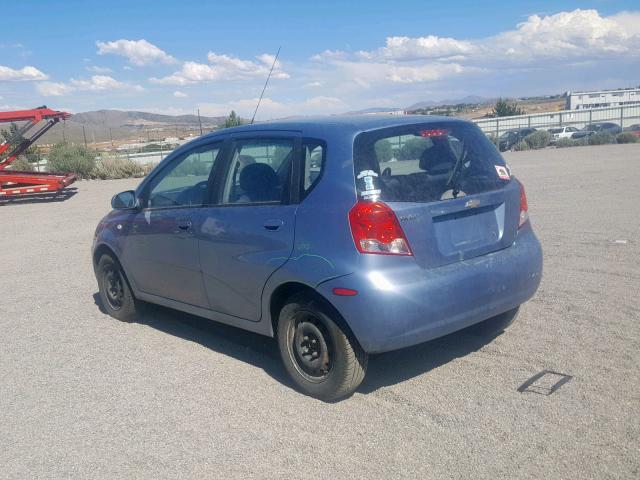 KL1TD66616B543491 - 2006 CHEVROLET AVEO BASE Mavi foto 3