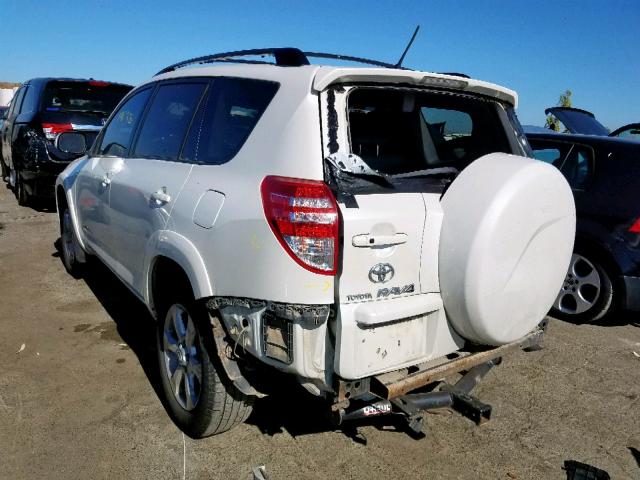 JTMBK31V395078688 - 2009 TOYOTA RAV4 LIMIT WHITE photo 3