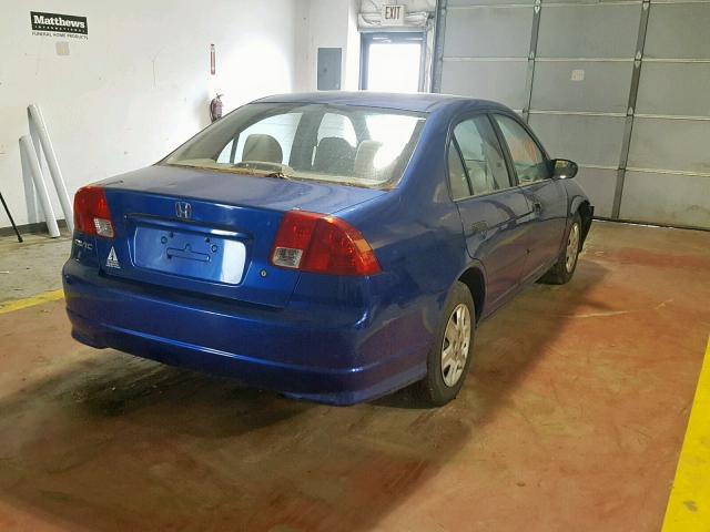 1HGES16364L003384 - 2004 HONDA CIVIC DX V BLUE photo 4