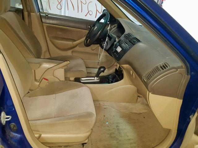 1HGES16364L003384 - 2004 HONDA CIVIC DX V BLUE photo 5