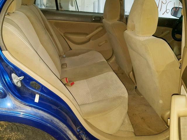 1HGES16364L003384 - 2004 HONDA CIVIC DX V BLUE photo 6