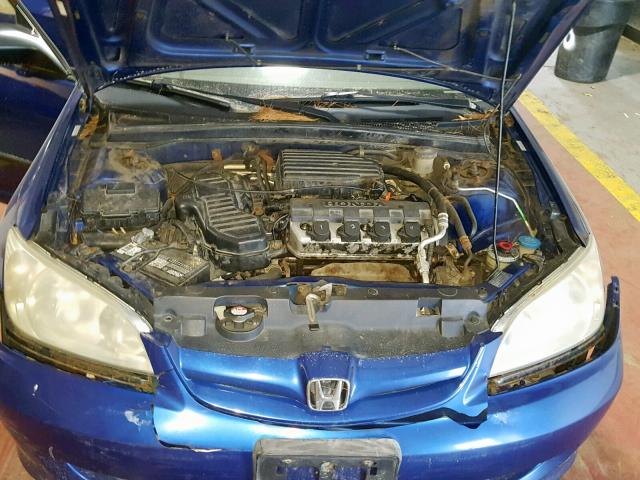 1HGES16364L003384 - 2004 HONDA CIVIC DX V BLUE photo 7