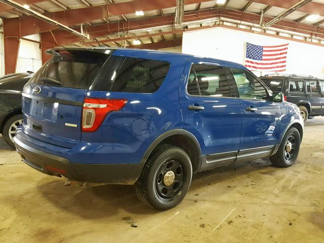 1FM5K8AT5EGC50139 - 2014 FORD EXPLORER P BLUE photo 4