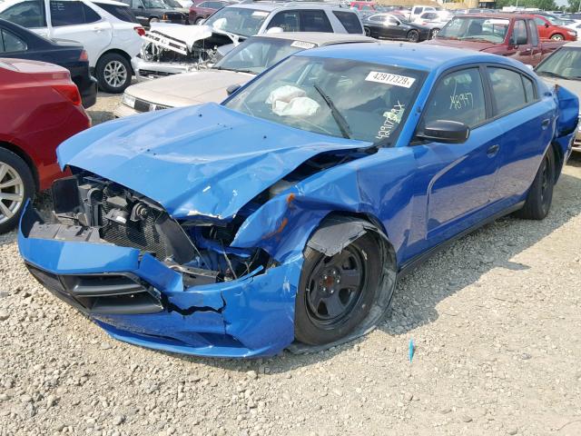 2C3CDXAT6DH740807 - 2013 DODGE CHARGER PO BLUE photo 2