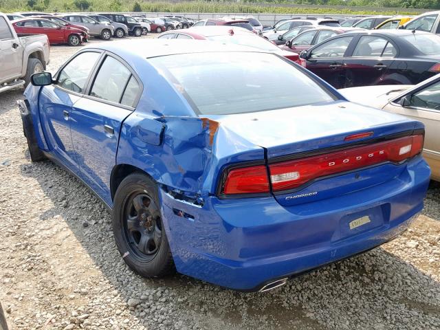 2C3CDXAT6DH740807 - 2013 DODGE CHARGER PO BLUE photo 3