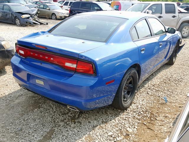 2C3CDXAT6DH740807 - 2013 DODGE CHARGER PO BLUE photo 4