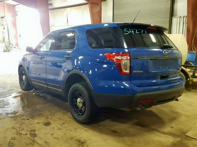 1FM5K8AT5EGC14175 - 2014 FORD EXPLORER P BLUE photo 3