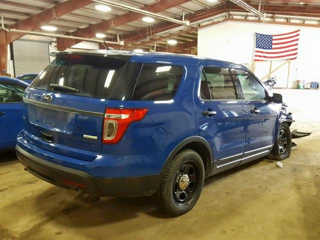 1FM5K8AT5EGC14175 - 2014 FORD EXPLORER P BLUE photo 4