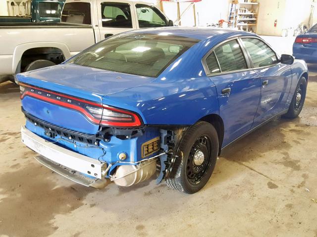 2C3CDXKT5GH271115 - 2016 DODGE CHARGER PO BLUE photo 4