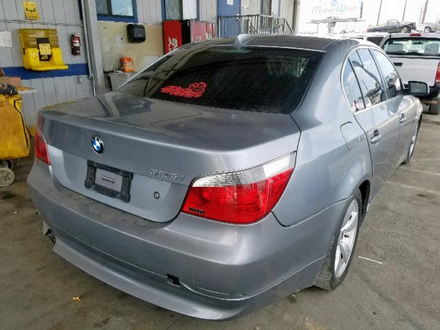 WBANE53507CW68415 - 2007 BMW 525 I GRAY photo 4