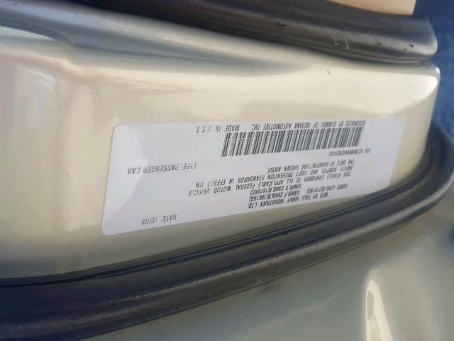 4S3BH806947624185 - 2004 SUBARU LEGACY OUT SILVER photo 10