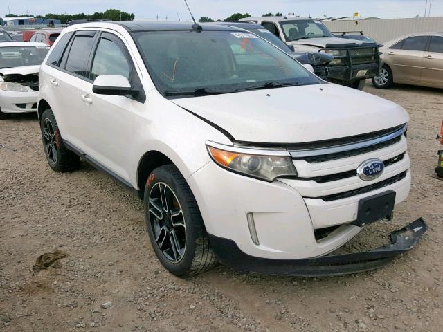 2FMDK4JC7DBA48302 - 2013 FORD EDGE SEL WHITE photo 1