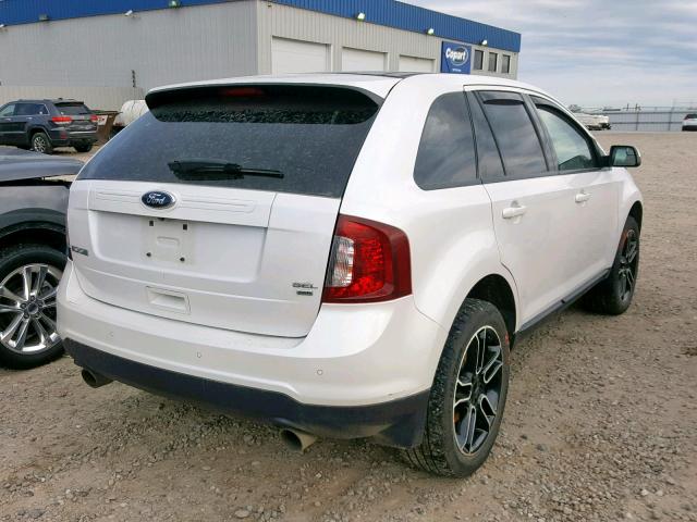 2FMDK4JC7DBA48302 - 2013 FORD EDGE SEL WHITE photo 4