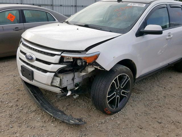 2FMDK4JC7DBA48302 - 2013 FORD EDGE SEL WHITE photo 9