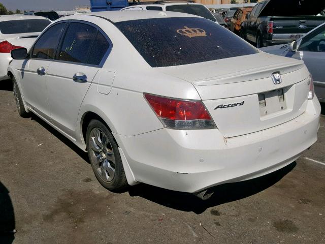 1HGCP36888A031432 - 2008 HONDA ACCORD EXL WHITE photo 3