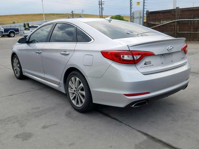 5NPE34AF7GH431567 - 2016 HYUNDAI SONATA SPO SILVER photo 3