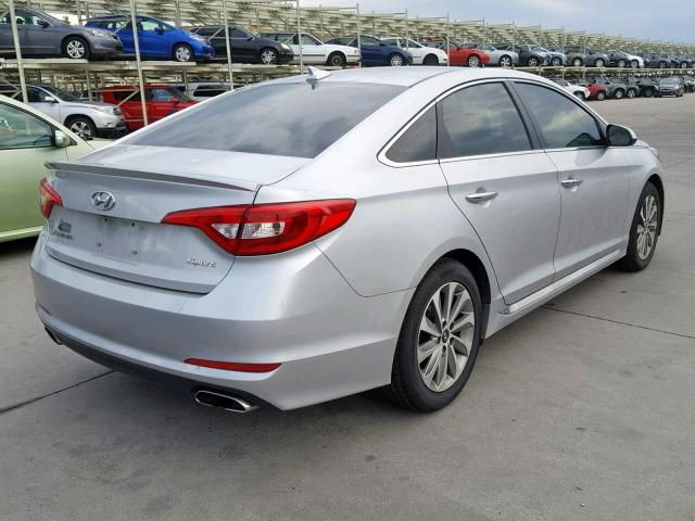 5NPE34AF7GH431567 - 2016 HYUNDAI SONATA SPO SILVER photo 4