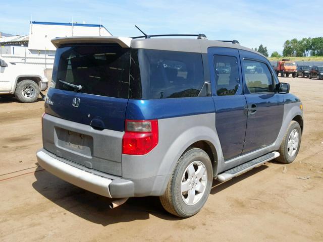 5J6YH28543L018232 - 2003 HONDA ELEMENT EX BLUE photo 4