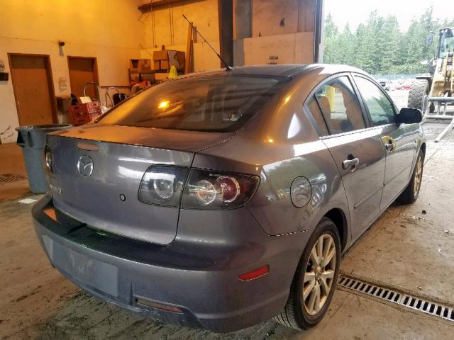 JM1BK32F371747246 - 2007 MAZDA 3 I GRAY photo 4