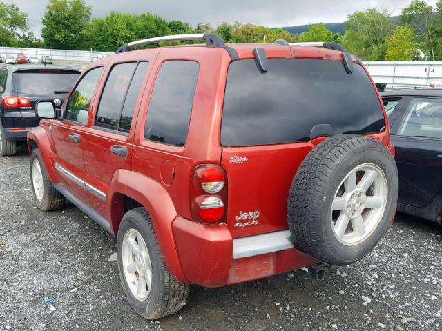 1J4GL58K35W672478 - 2005 JEEP LIBERTY LI RED photo 3