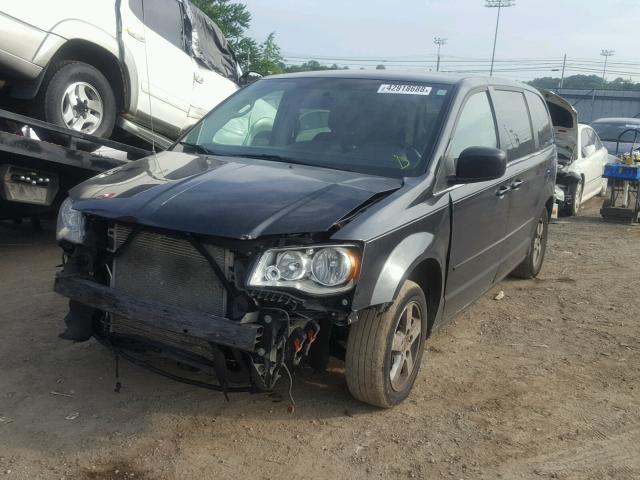 2C4RDGDG3CR110031 - 2012 DODGE CARAVAN BLACK photo 2