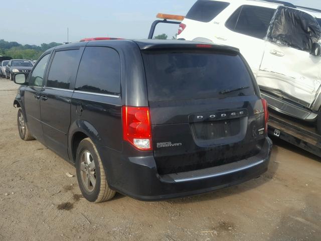 2C4RDGDG3CR110031 - 2012 DODGE CARAVAN BLACK photo 3