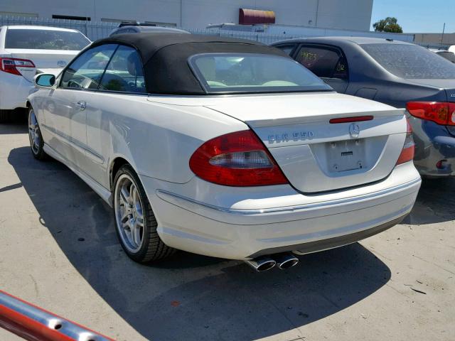 WDBTK72F29T104324 - 2009 MERCEDES-BENZ CLK 550 WHITE photo 3