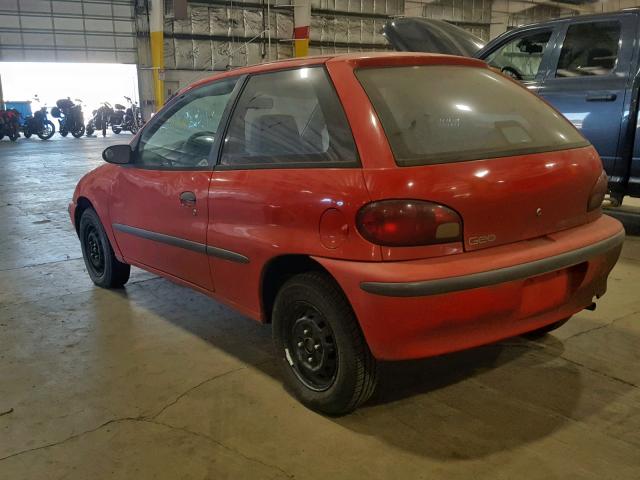 2C1MR2299V6760695 - 1997 GEO METRO LSI RED photo 3