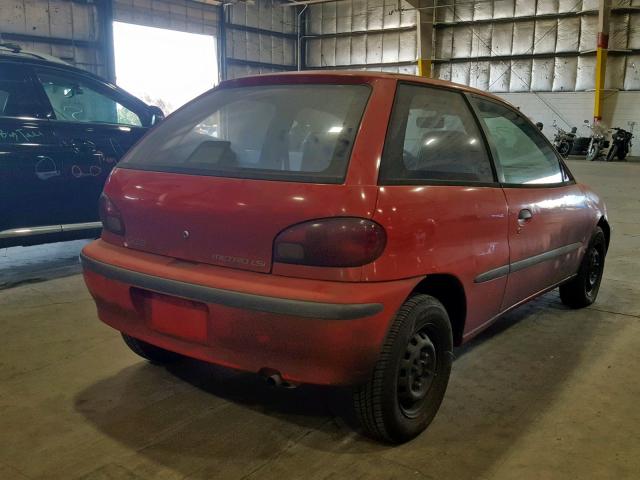 2C1MR2299V6760695 - 1997 GEO METRO LSI RED photo 4