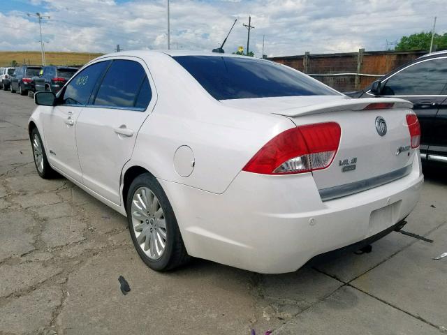 3MEDM0L32AR656275 - 2010 MERCURY MILAN HYBR WHITE photo 3