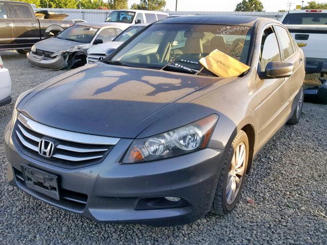 1HGCP2F81BA021844 - 2011 HONDA ACCORD EXL GRAY photo 2