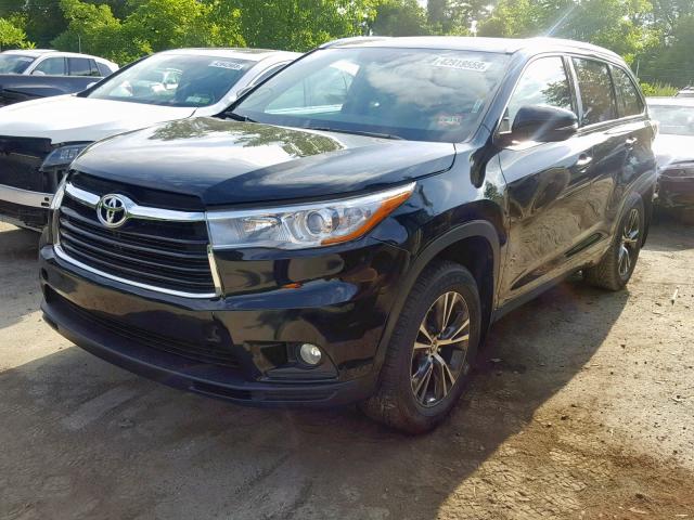 5TDJKRFHXGS253706 - 2016 TOYOTA HIGHLANDER BLACK photo 2