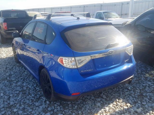 JF1GH75658G803084 - 2008 SUBARU IMPREZA WR BLUE photo 3