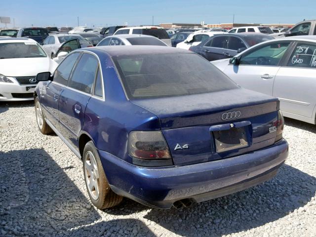 WAUDH68D31A029313 - 2001 AUDI A4 2.8 QUA BLUE photo 3