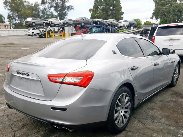 ZAM57RTA4E1090552 - 2014 MASERATI GHIBLI S SILVER photo 4