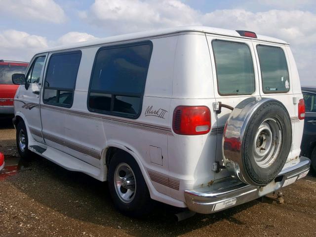 2B6HB21Y6SK574153 - 1995 DODGE RAM VAN B2 WHITE photo 3