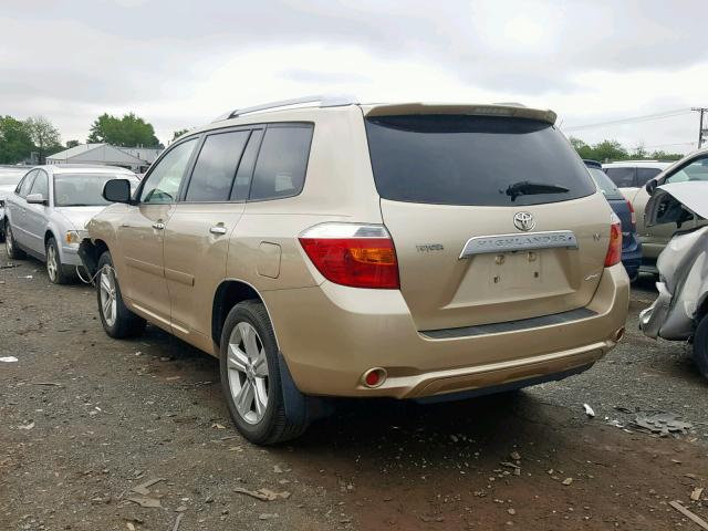 JTEES42A282037320 - 2008 TOYOTA HIGHLANDER GOLD photo 3