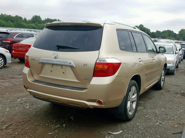 JTEES42A282037320 - 2008 TOYOTA HIGHLANDER GOLD photo 4