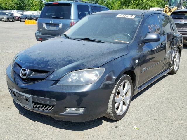 JM1BK344271615283 - 2007 MAZDA 3 HATCHBAC BLACK photo 2