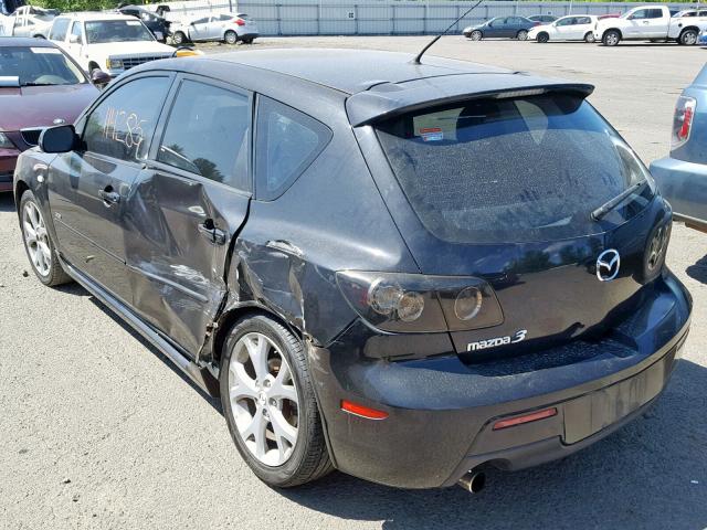 JM1BK344271615283 - 2007 MAZDA 3 HATCHBAC BLACK photo 3