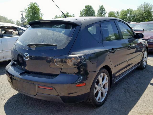 JM1BK344271615283 - 2007 MAZDA 3 HATCHBAC BLACK photo 4