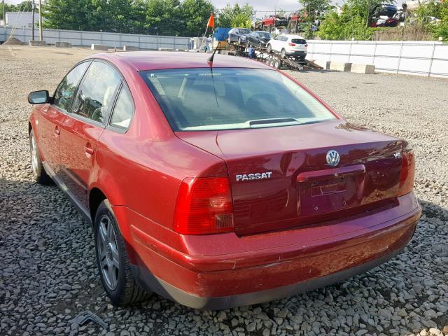 WVWBH63BX1P022646 - 2001 VOLKSWAGEN PASSAT GLX 红色 照片 3