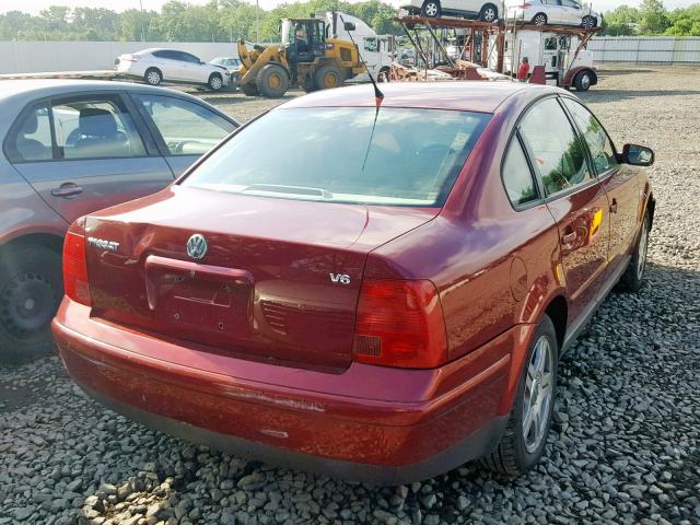 WVWBH63BX1P022646 - 2001 VOLKSWAGEN PASSAT GLX 红色 照片 4