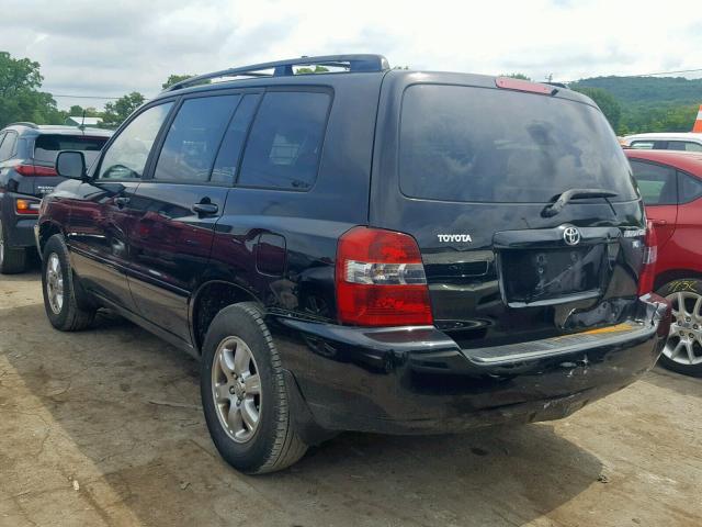 JTEDP21A260125232 - 2006 TOYOTA HIGHLANDER BLACK photo 3