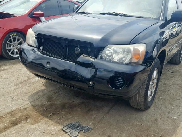 JTEDP21A260125232 - 2006 TOYOTA HIGHLANDER BLACK photo 9