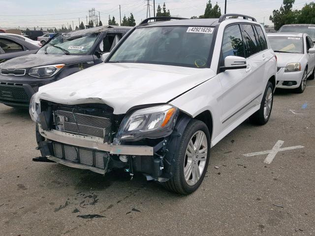 WDCGG0EB0DG134714 - 2013 MERCEDES-BENZ GLK 250 BL WHITE photo 2