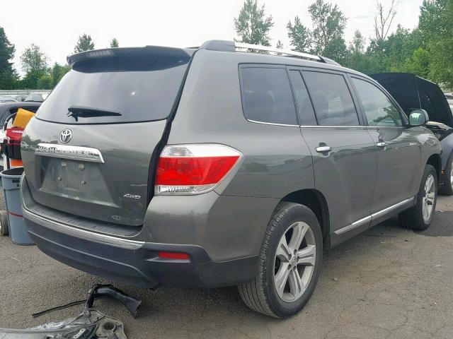 5TDDK3EH9CS095283 - 2012 TOYOTA HIGHLANDER GRAY photo 4